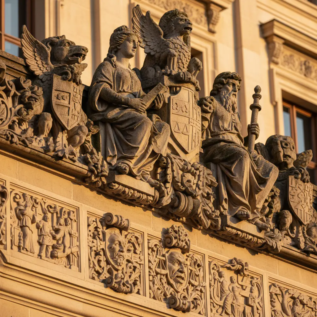 Details van een historische gevel